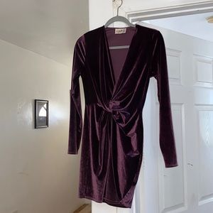 Purple Velvet Dress